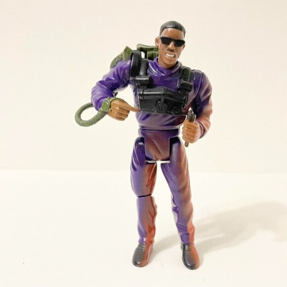 Vtg 1996 Men In Black Flame Blasting Jay Loose Action Figure Galoob